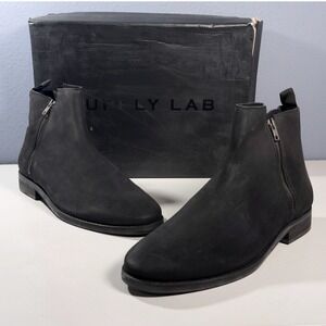 Supply Lab Vance Ankle Boots Mens 12 Black Excellent Suede Side Zip Portugal